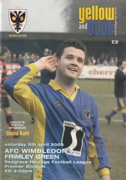 AFC Wimbledon v Frimley Green 05-Apr-2003
