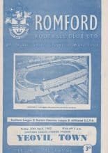 Romford v Yeovil Town 20-Apr-1962