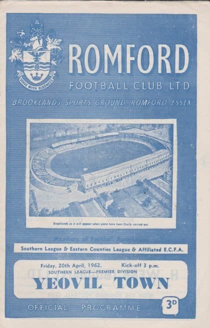 Romford v Yeovil Town 20-Apr-1962