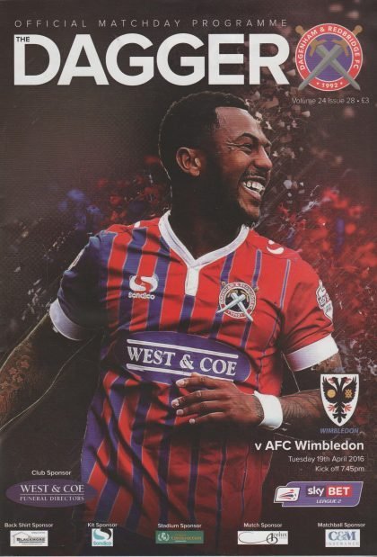 Dagenham and Redbridge v AFC Wimbledon 19-Apr-2016