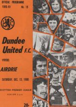 Dundee United v Airdrieonians  13-Dec-1980