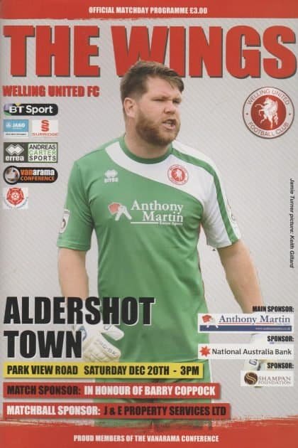 Welling United v Aldershot Town  20-Dec-2014