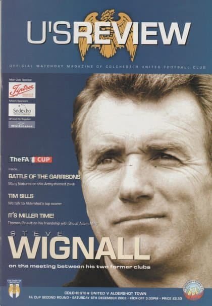 Colchester United v Aldershot Town  06-Dec-2003