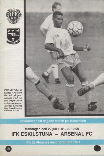 IFK Eskilstuna v Arsenal  22-Jul-1991