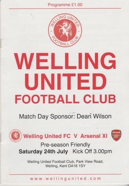Welling United v Arsenal  24-Jul-2010