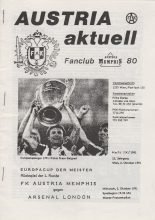 Austria Memphis v Arsenal  02-Oct-1991