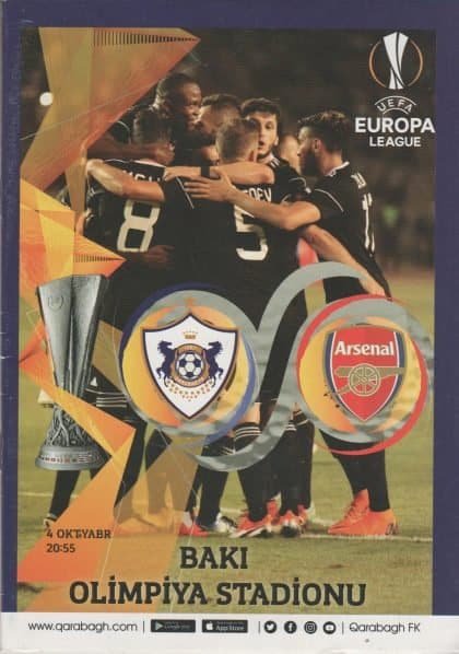 Qarabag v Arsenal  04-Oct-2018