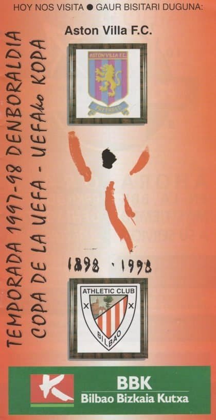 Athletic Bilbao v Aston Villa 21-Oct-1997