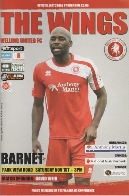 Welling United v Barnet  01-Nov-2014