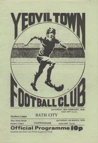 Yeovil Town v Bath City 25-Feb-1978