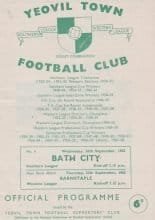 Yeovil Town v Bath City 26-Sep-1962