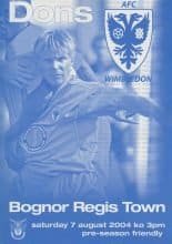 AFC Wimbledon v Bognor Regis Town  07-Aug-2004