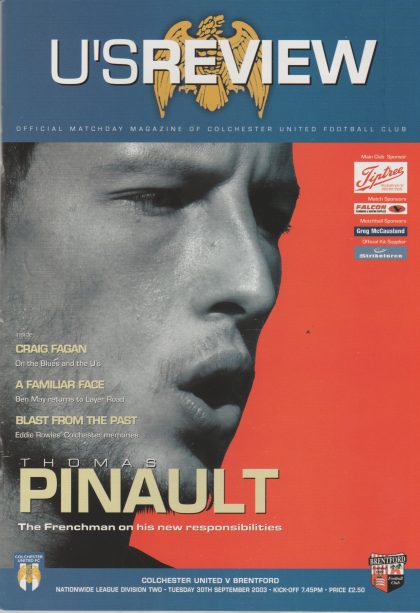 Colchester United v Brentford 30-Sep-2003
