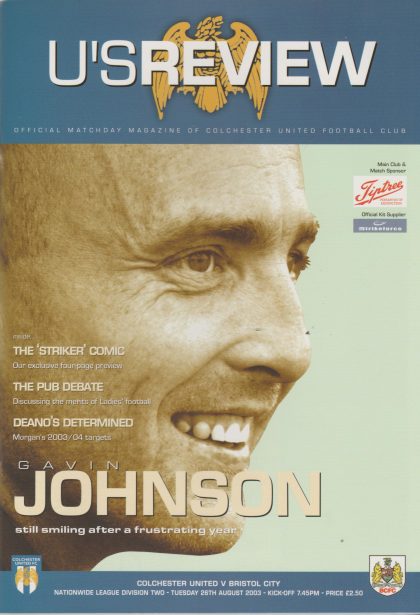 Colchester United v Bristol City 26-Aug-2003