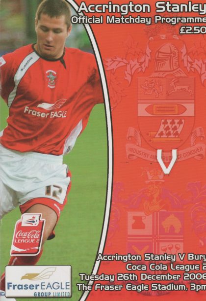 Accrington Stanley v Bury  26-Dec-2006