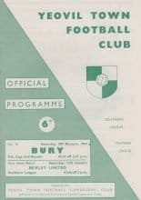 Yeovil Town v Bury 04-Jan-1964