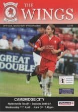 Welling United v Cambridge City 11-Apr-2007