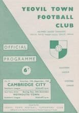 Yeovil Town v Cambridge City 19-Dec-1964