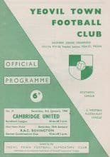 Yeovil Town v Cambridge United 08-Jan-1966