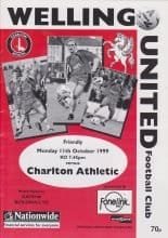 Welling United v Charlton Athletic  11-Oct-1999