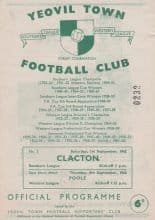Yeovil Town v Clacton 01-Sep-1962