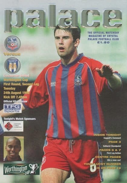 Crystal Palace v Colchester United  24-Aug-1999