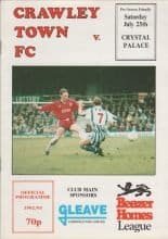 Crawley Town v Crystal Palace  25-Jul-1992