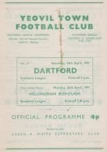 Yeovil Town v Dartford  24-Apr-1971