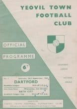 Yeovil Town v Dartford  28-Sep-1963