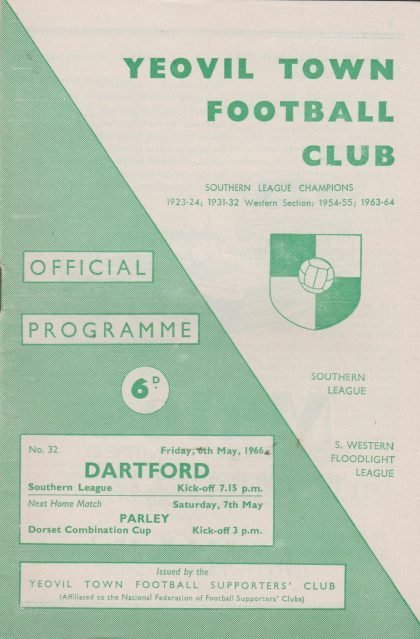 Yeovil Town v Dartford  06-May-1966