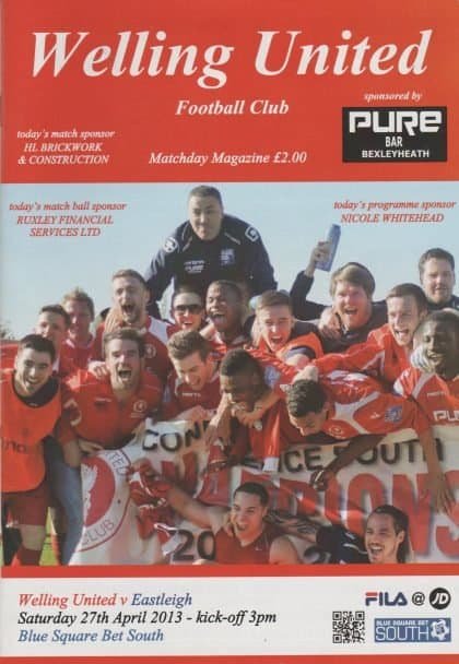 Welling United v Eastleigh 27-Apr-2013