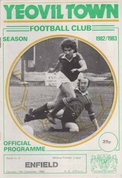 Yeovil Town v Enfield 18-Sep-1982