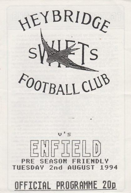 Heybridge Swifts v Enfield 02-Aug-1994
