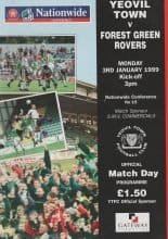 Yeovil Town v Forest Green Rovers 03-Jan-2000