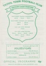 Yeovil Town v Folkestone 26-Apr-1972