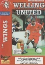 Welling United v Folkestone Invicta  27-Aug-2001