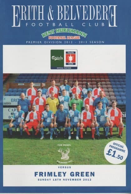 Erith & Belvedere v Frimley Green 18-Nov-2012