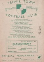 Yeovil Town v Glastonbury  13-Jan-1962