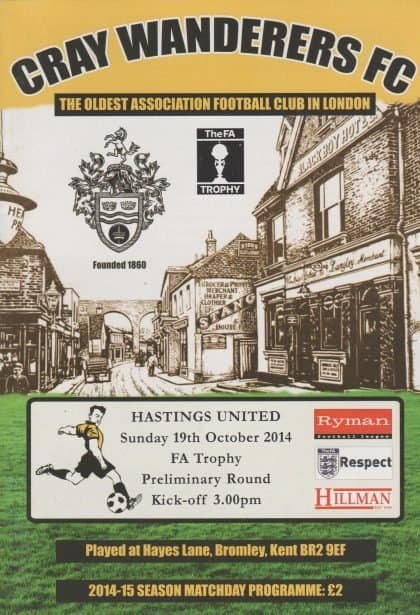 Cray Wanderers v Hastings United  19-Oct-2014