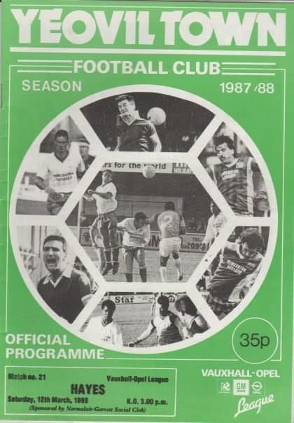 Yeovil Town v Hayes 12-Mar-1988