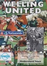 Welling United v Hednesford Town 14-Aug-1999