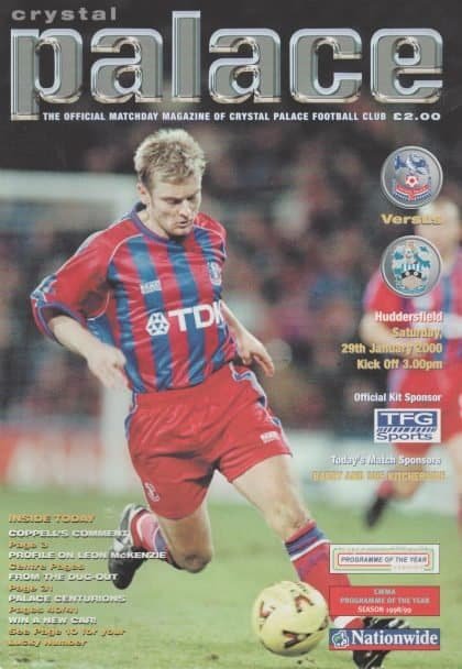 Crystal Palace v Huddersfield Town 29-Jan-2000