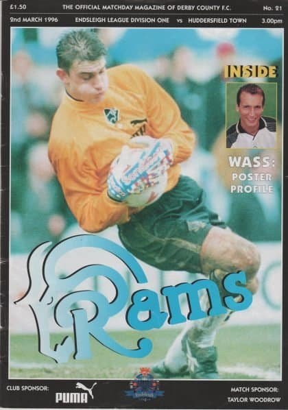 Derby County v Huddersfield Town 02-Mar-1996
