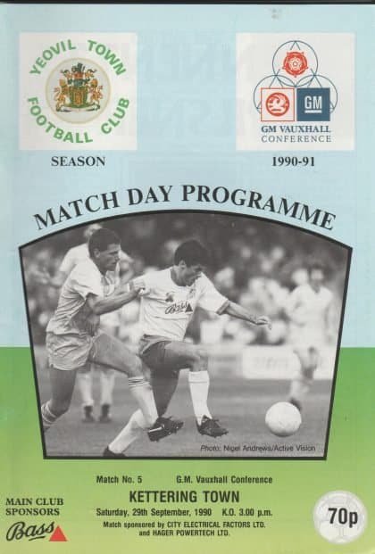 Yeovil Town v Kettering Town 27-Aug-1990