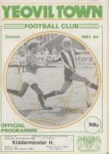Yeovil Town v Kidderminster Harriers 18-Feb-1984