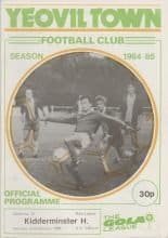 Yeovil Town v Kidderminster Harriers 02-Feb-1985