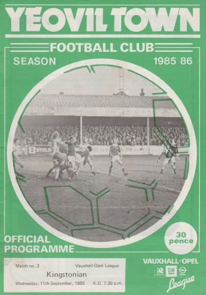 Yeovil Town v Kingstonian   11-Sep-1985