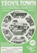 Yeovil Town v Kingsbury Town 24-Sep-1986