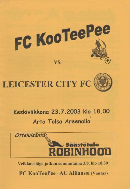 FC Koo Tee Pee v Leicester City  23-Jul-2003