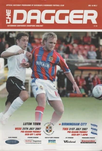 Dagenham & Redbridge v Luton Town 25-Jul-2007
